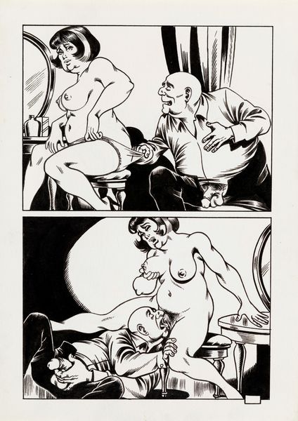 Magnus (Roberto Raviola) : Coppia di amanti  - Asta Fumetti: i Maestri dell'Erotismo - Associazione Nazionale - Case d'Asta italiane
