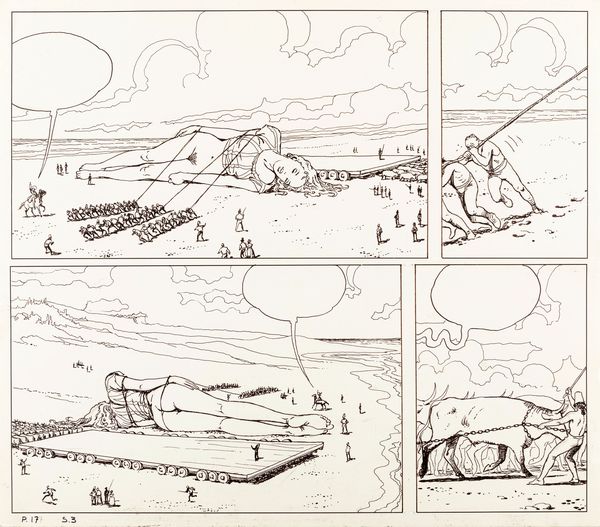 Milo Manara : Gulliveriana  - Asta Fumetti: i Maestri dell'Erotismo - Associazione Nazionale - Case d'Asta italiane