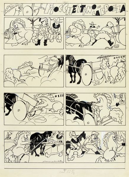 Filiberto Mateldi : Fiocchettino in carrozza  - Asta Fumetti: i Maestri dell'Erotismo - Associazione Nazionale - Case d'Asta italiane