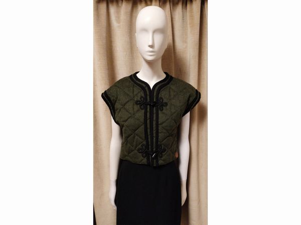 Valentino Active sport, Gilet in lana verde  - Asta Vintagemania - Associazione Nazionale - Case d'Asta italiane