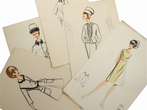 Figurini di moda  - Asta Vintagemania - Associazione Nazionale - Case d'Asta italiane