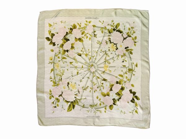 Herm�s Romantique, Foulard in seta jaquard, Maurice Tranchant  - Asta Vintagemania - Associazione Nazionale - Case d'Asta italiane