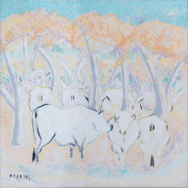 GIUSEPPE CESETTI : Buoi al pascolo  - Asta Asta di arte moderna e contemporanea - Associazione Nazionale - Case d'Asta italiane