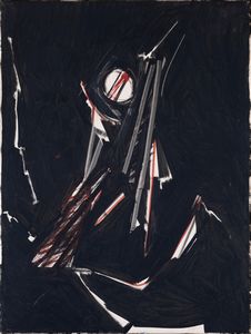 PIERO  RUGGERI - Figura nera in un interno