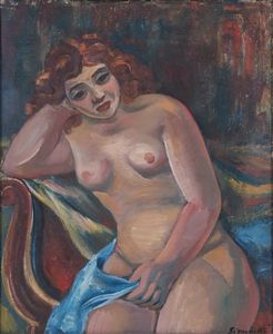 MASI SIMONETTI - Nu a l'echarpe bleue