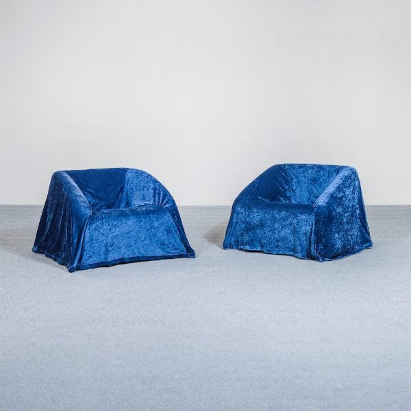 Kazuhide Takahama : Due poltrone mod. Mantilla  - Asta Made in Gavina - Associazione Nazionale - Case d'Asta italiane