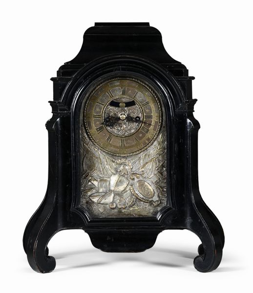 Orologio con cassa in legno ebanizzato, Germania XIX secolo  - Asta Pendole e orologi - Associazione Nazionale - Case d'Asta italiane