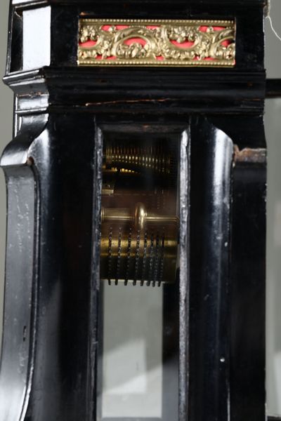 Orologio con cassa in legno ebanizzato, Germania XIX secolo  - Asta Pendole e orologi - Associazione Nazionale - Case d'Asta italiane