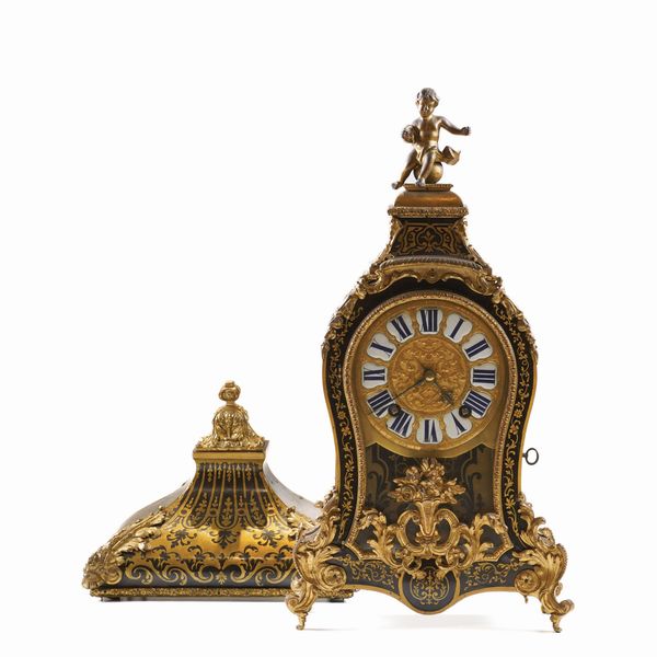 Pandola Cartel con mensola, Naudin a Paris, XIX secolo  - Asta Pendole e orologi - Associazione Nazionale - Case d'Asta italiane