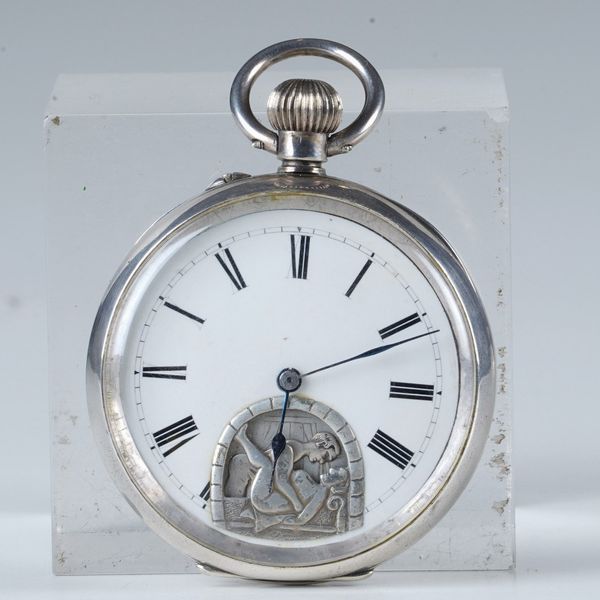 Orologio da tasca erotico in argento. Italia, anni 20  - Asta Pendole e orologi - Associazione Nazionale - Case d'Asta italiane
