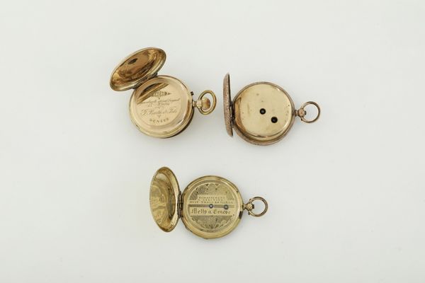 Lotto di tre orologi da taschino con cassa in oro  - Asta Pendole e orologi - Associazione Nazionale - Case d'Asta italiane