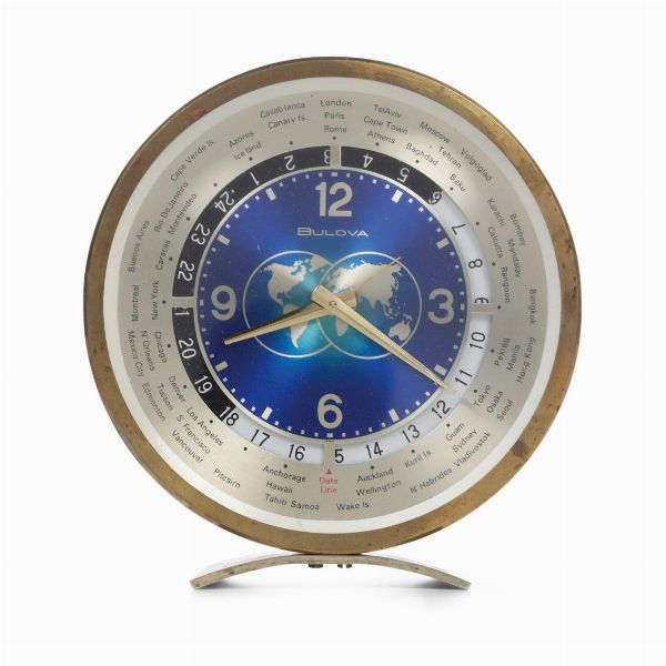 BULOVA - Orologio da tavolo Ore del mondo  - Asta Pendole e orologi - Associazione Nazionale - Case d'Asta italiane