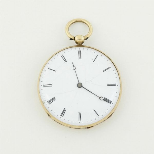 Orologio da tasca in oro giallo ref.13991, Aiguille  - Asta Pendole e orologi - Associazione Nazionale - Case d'Asta italiane