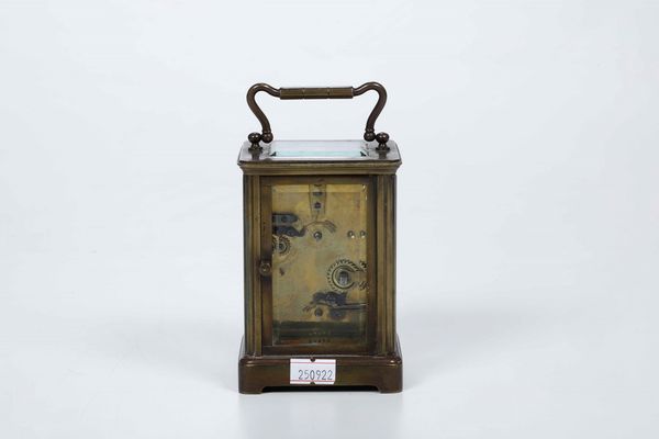 Pendoletta da carrozza in ottone. Seconda met XIX secolo  - Asta Pendole e orologi - Associazione Nazionale - Case d'Asta italiane