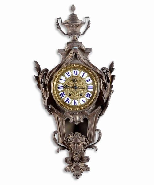 Pendola Cartel da parete. XIX secolo  - Asta Pendole e orologi - Associazione Nazionale - Case d'Asta italiane