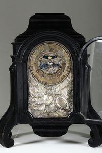 Orologio con cassa in legno ebanizzato, Germania XIX secolo  - Asta Pendole e orologi - Associazione Nazionale - Case d'Asta italiane