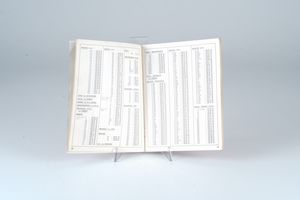 Libretto per calibri (contiene 3820 calibri tra cui Rolex) Copyright 1959  - Asta Pendole e orologi - Associazione Nazionale - Case d'Asta italiane