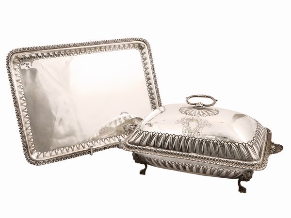 Set da tavola in argento, Fratelli Cacchione Milano  - Asta L'arte di arredare - Associazione Nazionale - Case d'Asta italiane