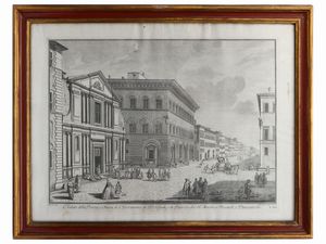 Marcantonio Corsi - Veduta della Piazza, e chiesa di S. Giovannino de PP. Gesuiti...