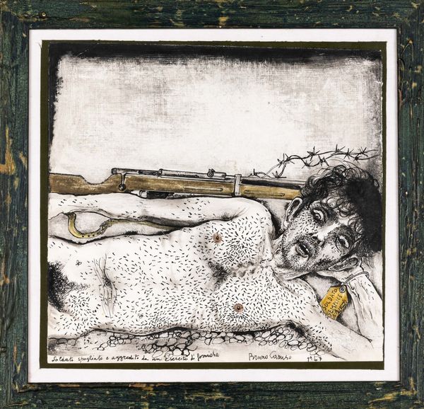 Bruno Caruso : Soldato spogliato e aggredito da un esercito di formiche  - Asta Collezione Profenna - Associazione Nazionale - Case d'Asta italiane