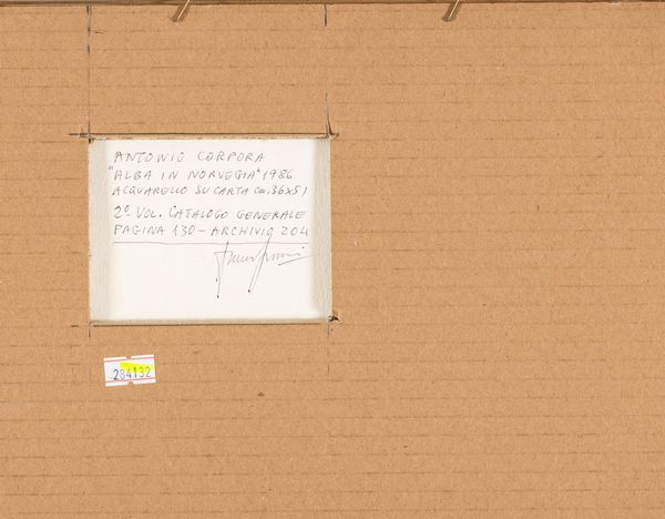 ANTONIO CORPORA : Alba in Norvegia  - Asta Collezione Profenna - Associazione Nazionale - Case d'Asta italiane