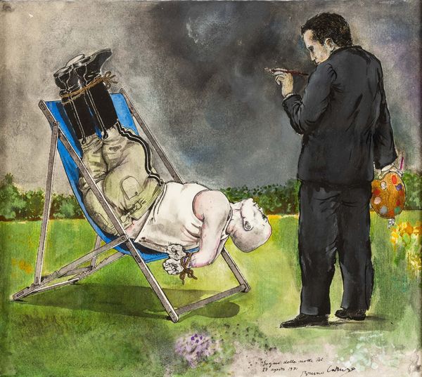 Bruno Caruso : Sogno della notte del 27 agosto 1971  - Asta Collezione Profenna - Associazione Nazionale - Case d'Asta italiane