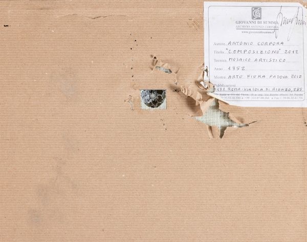 ANTONIO CORPORA : Composizione  - Asta Collezione Profenna - Associazione Nazionale - Case d'Asta italiane