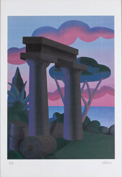 Salvo : Senza titolo (Colonne)  - Asta Collezione Profenna - Associazione Nazionale - Case d'Asta italiane