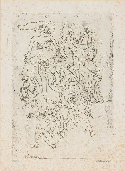 MINO MACCARI : Senza titolo  - Asta Collezione Profenna - Associazione Nazionale - Case d'Asta italiane