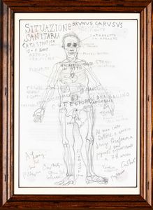 Bruno Caruso : Senza titolo  - Asta Collezione Profenna - Associazione Nazionale - Case d'Asta italiane