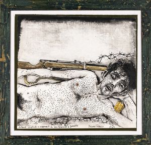 Bruno Caruso : Soldato spogliato e aggredito da un esercito di formiche  - Asta Collezione Profenna - Associazione Nazionale - Case d'Asta italiane