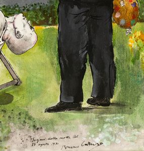 Bruno Caruso : Sogno della notte del 27 agosto 1971  - Asta Collezione Profenna - Associazione Nazionale - Case d'Asta italiane