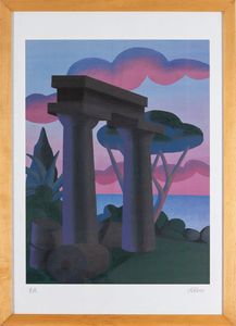 Salvo : Senza titolo (Colonne)  - Asta Collezione Profenna - Associazione Nazionale - Case d'Asta italiane