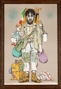 Bruno Caruso : Senza titolo  - Asta Collezione Profenna - Associazione Nazionale - Case d'Asta italiane