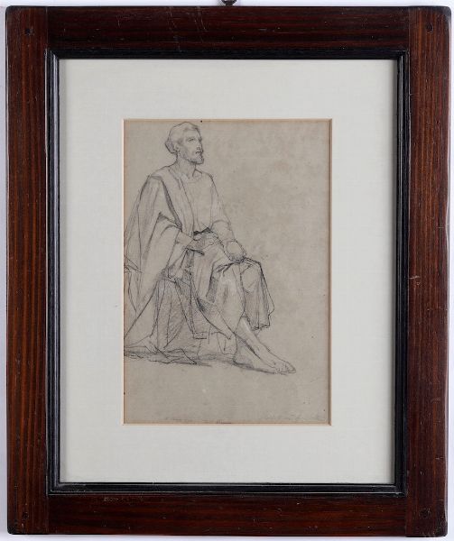 Scuola del XIX secolo Studio di figura  - Asta Dipinti Antichi - Associazione Nazionale - Case d'Asta italiane