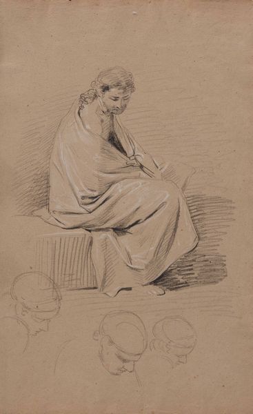 Scuola francese del XVIII secolo Studi di figure  - Asta Dipinti Antichi - Associazione Nazionale - Case d'Asta italiane