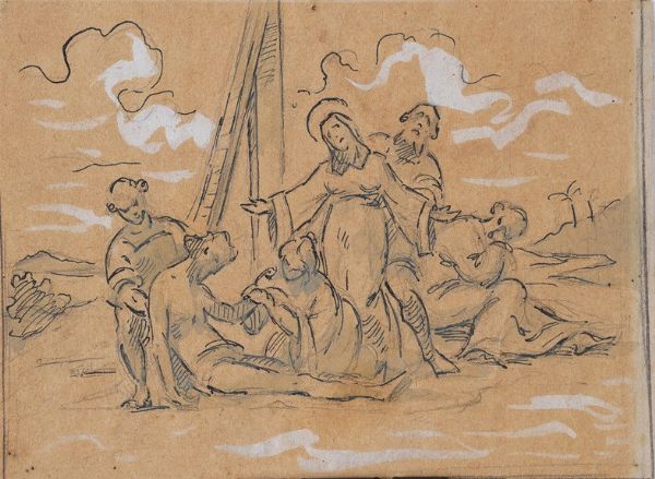 Lotto composto da tre disegni raffiguranti soggetti diversi (XVIII-XIX secolo)  - Asta Dipinti Antichi - Associazione Nazionale - Case d'Asta italiane