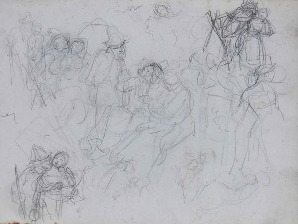 Scuola del XIX secolo Studi di figure  - Asta Dipinti Antichi - Associazione Nazionale - Case d'Asta italiane