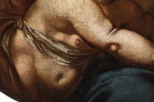 Scuola del XVII secolo Ges� Bambino  - Asta Dipinti Antichi - Associazione Nazionale - Case d'Asta italiane