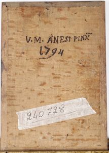 Scuola del XVIII secolo Veduta costiera con pescatori e imbarcazione  - Asta Dipinti Antichi - Associazione Nazionale - Case d'Asta italiane