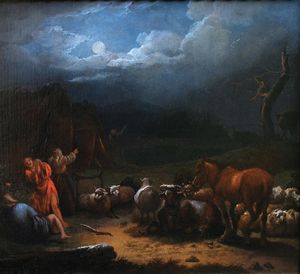 Adam Colonia - Notturno con pastori e armenti