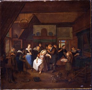 Richard Brakenburg, Attribuito a - Visita del dottore