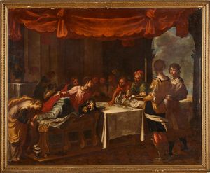 Ludovicodetto il Cigoli Cardi detto il Cigoli, copia da : Cena in casa del fariseo  - Asta Dipinti Antichi - Associazione Nazionale - Case d'Asta italiane