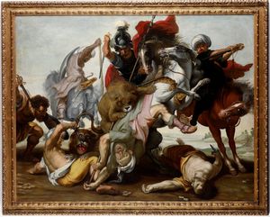 Pietro Paolo Rubens, copia da - La caccia al leone