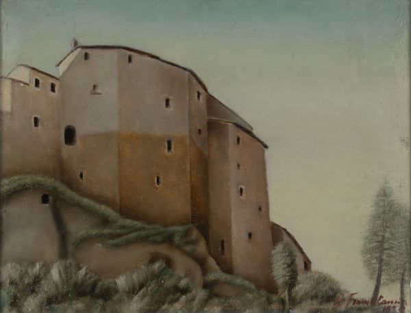 Riccardo Francalancia : Casa di Gallese (case sugli scogli)  - Asta Arte Moderna e Contemporanea - Associazione Nazionale - Case d'Asta italiane