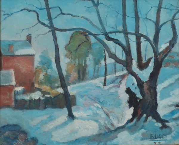 Anselmo Bucci : Paesaggio invernale francese  - Asta Arte Moderna e Contemporanea - Associazione Nazionale - Case d'Asta italiane