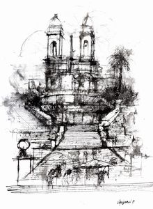 Renzo Vespignani - Piazza di Spagna