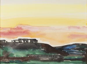 Domenico Cantatore - Paesaggio pugliese