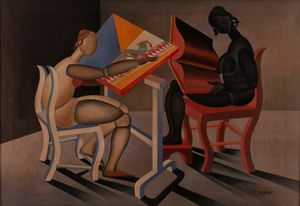 FORTUNATO DEPERO - Lettrice e ricamatrice automatiche