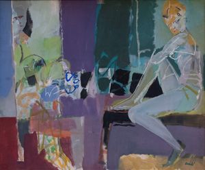 Marcello Avenali - Composizione con figura femminile